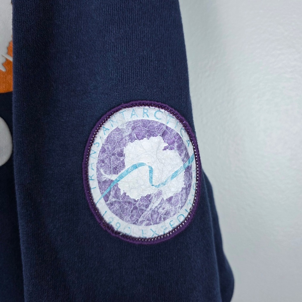 The North Face Trans Antarctica Expedition 90 Navy Orange Hoodie Mens XL - Picture 5 of 8